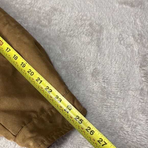 Weatherproof Tan Contrast Collar Micro Suede Barn Jacket XXL Chore Coat Work Zip - Picture 6 of 11